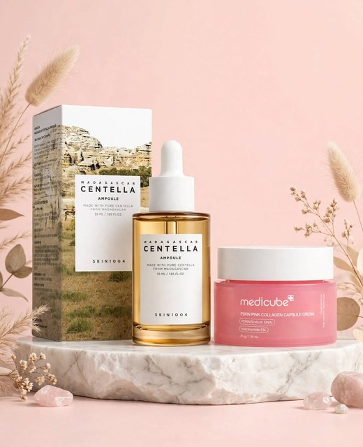 Ampola Centella Skin1004 e creme Medicube